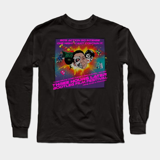 80s Film Festival Commemorative Shirt Long Sleeve T-Shirt by Three Hours Later